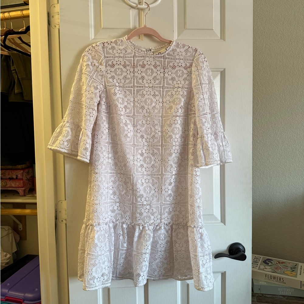 Kate Spade Cream Lace Asymmetrical Dress